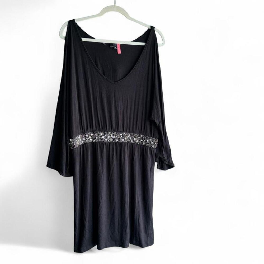 Guess Los Angles XL Black beaded dress excellent condition . Size: XL